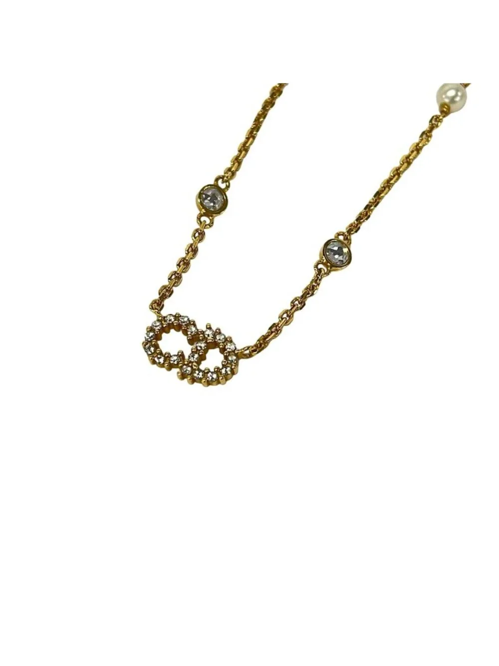 Dior Necklace Gold CD Logo